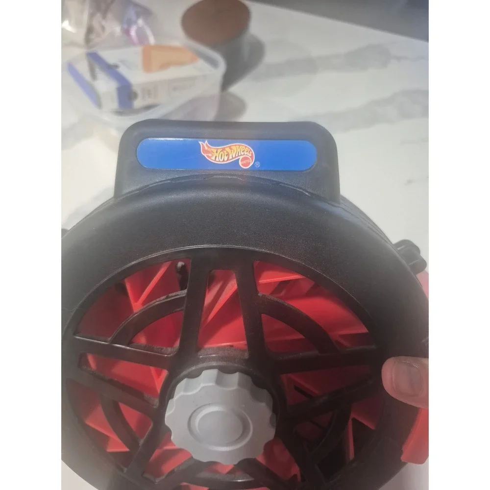 Hot Wheels Sto & Go Spinning Wheel Car Case Black Red Storage Carrier‎ Mattel